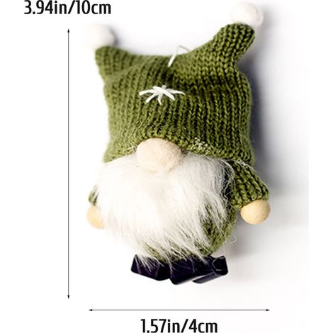 3 Poupées de Noël en Laine, Lutin Sans Visage, Poupée en Peluche Décorative Fait Main, Suspension Pendentif, Ornement pour Sapin de Noël (1/3)