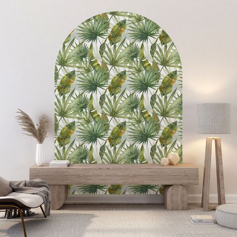 Stickers Arche - Motif botanique - 150 x 150 cm - Adhésif MAT (1/5)