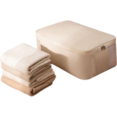 Grand sac de rangement pour vêtements en Oxford, pliable, pour placard, oreiller, t-shirts, conteneur, organisateur d'accessoires peu encombrant, M (1/5)