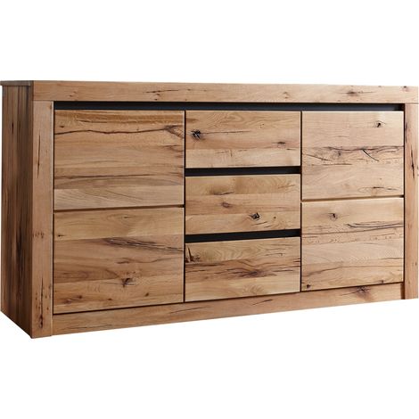Sideboard Wildeiche / Zerreiche 155x43x80 natur geölt MONTREUX 154