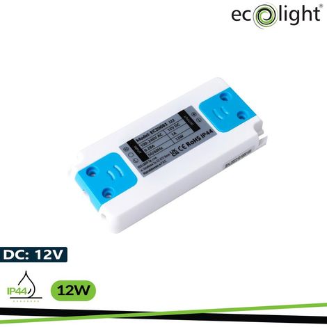 Alimentatore LED 12W 12V IP44 98x47x12 Ecolight EC20081 (1/3)