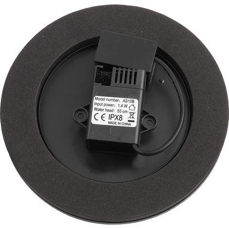 Fontaine flottante solaire créative avec pompe à eau pour jardin, bassin, piscine et aquarium, 180 L/h, 1,4 W (1/5)