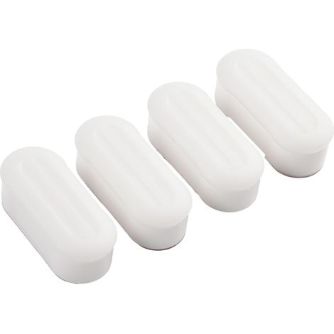 Butoirs de siège toilette, lot 4 coussinets en plastique blanc pour la (1/5)