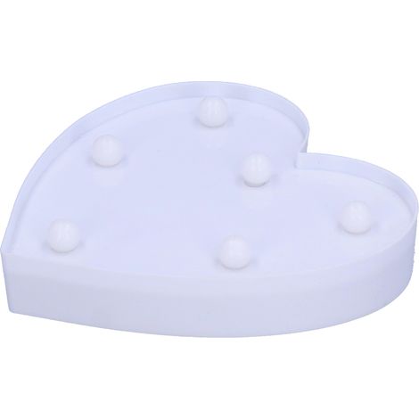 Herzförmiges LED-Nachtlicht, 6 Lichtchips, kleine Nachtlampe für Hochzeiten, Geburtstage, Partys, Wohnzimmer und Feiertage. (1/5)