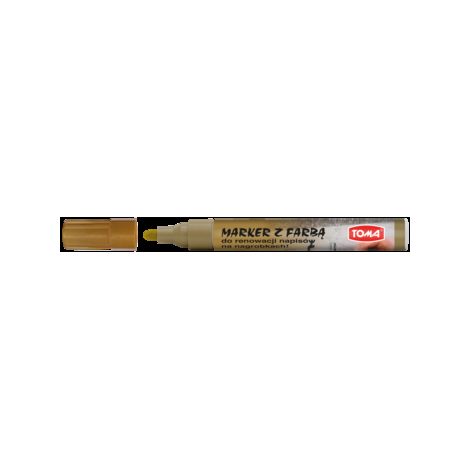 Marcatore ad olio rotondo Toma color oro per il restauro di lapidi TO-448