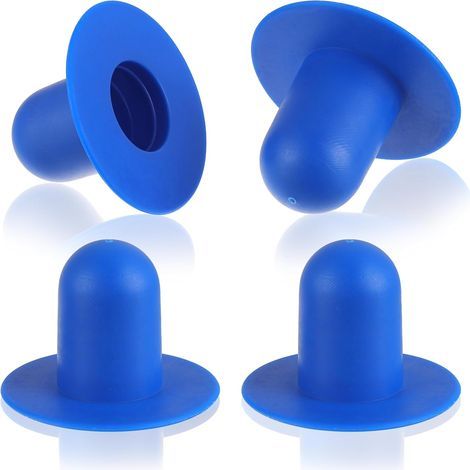 Lot de 4 couvertures de piscine et bouchons d'étanchéité pour pompes de filtration Intex et Bestway (bleu)