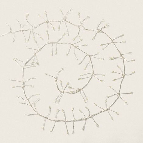 Guirlande lumineuse grappe câble argenté fixe 100 lumière chaude 1,5m (1/3)