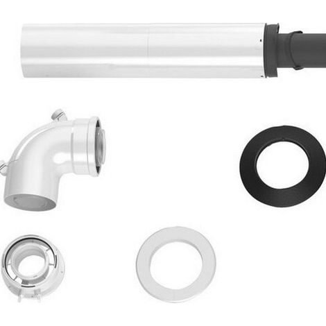 JUNKERS - BOSCH FC-SET60-C13X KIT BASE C13X 60/100MM PP/MET C/PARTENZA CURVA 87° codice prod: 7738112499 (1/3)