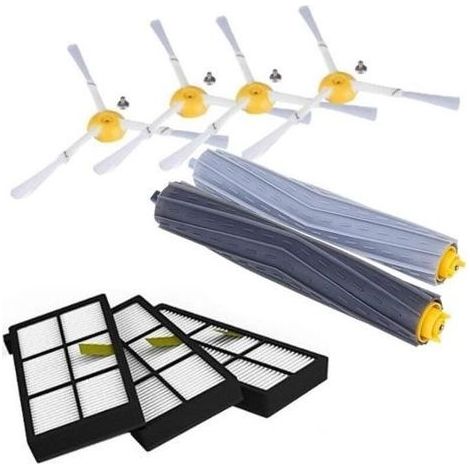 pair pour IRobot Roomba Kit de pieces pour la serie 800 860 865 866 870 871 880 885 886 890 900 960 966 980 - Brosses et filtres (1/4)