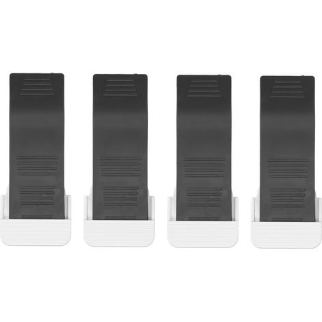 4 cales de porte noires polyvalentes anti-collision anti-bruit pour maison bureau hôtel (1/5)