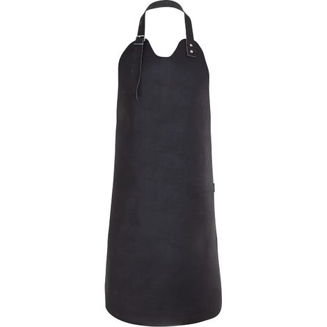 Delantal delantero de cuero negro (1/2)