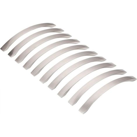 10 x Kitchen Cabinet Door Handles Cupboard Drawer Bedroom with Screws, Hole Distance 160 mm (1/5)