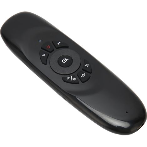 Kabelgebundene USB-Fernbedienung mit Empfänger, 3-Achsen-Sensor, vollständiger QWERTY-Tastatur, einfach zu bedienen, kompatibel mit Fernseher, PC und Mediaplayer. (1/5)