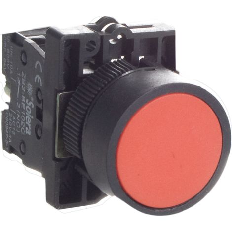 Bouton poussoir rouge SOLERA PULSA5R