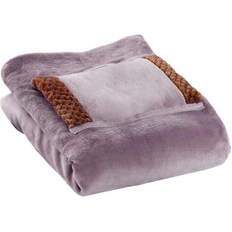 Couverture chauffante multifonctionnelle en flanelle USB 5V - 60x80cm, rose -