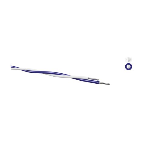 Cable eléctrico kabeltronik 170206008-1 2x0,6mm blanco rojo