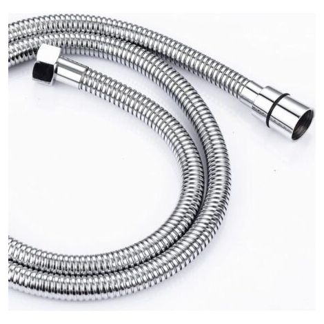 2M Flexible de Douche en Acier Inoxydable Anti Torsion, Tuyau de Douche Raccord Standard G 1/2 Universel pour Salle de Bains Adaptable à Toutes les Douchettes
