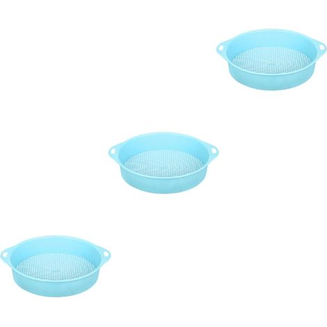 3pièces Pan Sifteur De Jardin Multi-usages Maille pour Tamiser Sol Et Graviers Outil Pratique pour Jardinage Activités De Plage (1/5)