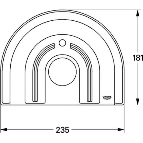 Rosone per parte esterna Chiara 180x235 mm Grohe 46237IP0