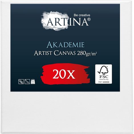 Keilrahmen Leinwand Akademie, 15x15cm, 20er Set