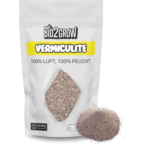 Bio2Grow Vermiculite 2 Liter – Bodenzusatz Belüftung Wasserspeicherung (1/5)