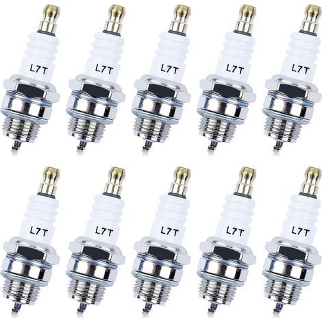 NGK BPMR7A-L7T kompatible Zündkerzen - 10er-Packung - für Champion CJ8, RCJ6Y, RCJ7Y und andere 2-Takt-Motoren - kompatibel mit Stihl 017, 018, MS170, MS180, MS290, MS310, M Kettensägen (1/5)