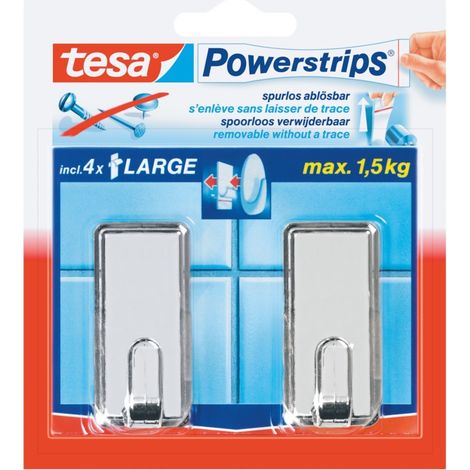 tesa Powerstrips Haken Large Classic,chrom