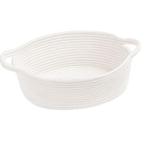 KLVGTIFS PU - Panier de rangement en corde de coton blanc avec poignée, 3012,520 cm, convient pour la maison, la salle de bain, les (1/5)