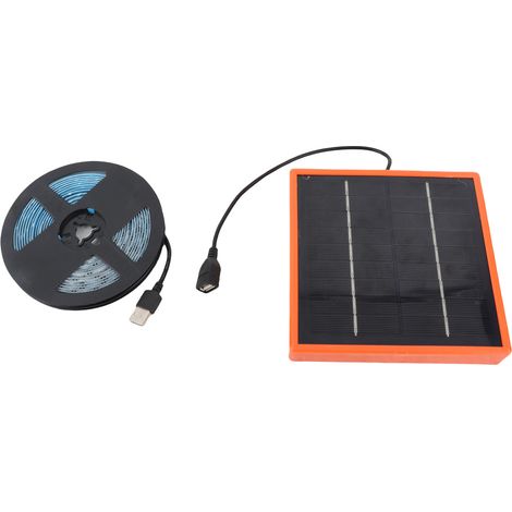 Decdeal Plante solaire pousse légèrement bande de lampe de la lumière du soleil en silicium monocristallin avec panneau pour entreamètres intérieurs 5V 5W (1/5)