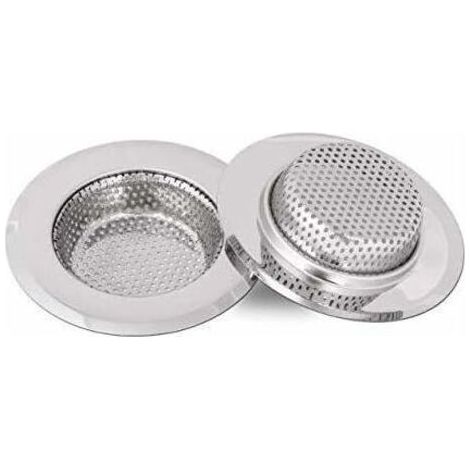 Filtre évier Cuisine, Filtre à évier en acier inoxydable, Grille pour evier cuisine, 25 mm de profondeur, 2 pièces(Petit) (1/5)