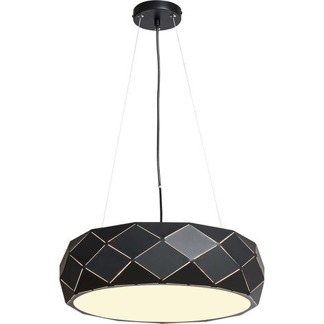 Lampada a sospensione Reus 3 E27 a luce nera, modello Prestige LP-8069/1P BK. (1/5)