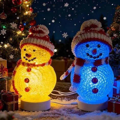 Pupazzo di neve LED, 2 luci USB per decorazioni natalizie (1/3)