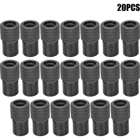 20 pièces Bouchon Valve en Silicone pour Vélos de Route, Adaptateur Couvre-Poussière Accessoires Vélo Noir (1/5)
