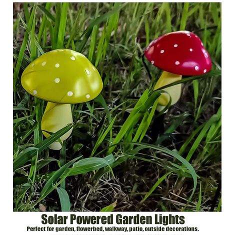 Lampes Solaires Champignons pour Jardin et Allées Décoratives Extérieures