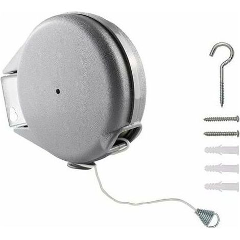 Corde à linge Rétractable, 12M Étendoir à linge Corde à Linge Rétractable Antidérapante Fil à Linge Corde à Linge Portable Camping Étendoirs Amovible (1/5)