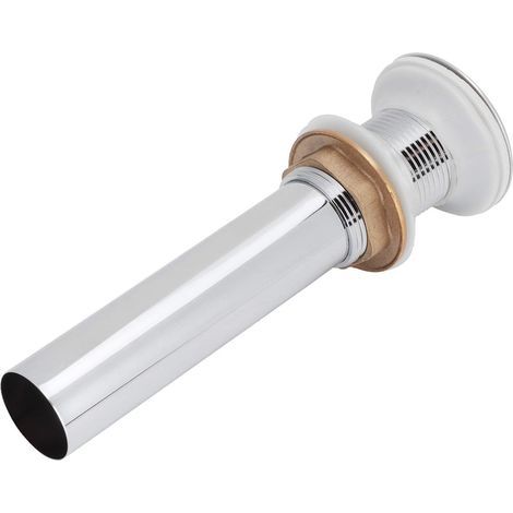 Bouchon de vidange, avec couvercle de protection Bouchon de vidange escamotable sans débordement en laiton et acier inoxydable, anti-obstruction(Plating copy without holes) (1/5)