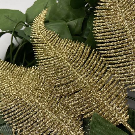 Christbaumschmuck in Blattform, Glitzerblatt mit Clip, Hängende Kugel für den Weihnachtsbaum, Dekoration für die Weihnachtsfeier zu Hause (1/5)