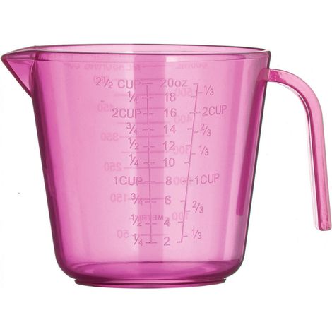 Premier Housewares Measuring Jug purple Measuring Cups Plastic Measuring Jugs For Daily Use Kitchen Accessories 600ml Measuring Cup w15 x d12 x h11cm