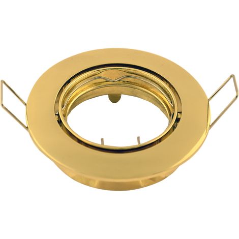 Portafaretto orientabile GU10 / MR16 da incasso 84mm Oro Rotondo Novaline
