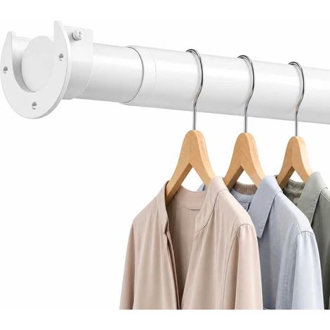 Tringle penderie, 68-110 cm/diamètre 32 mm, Blanc (1/5)