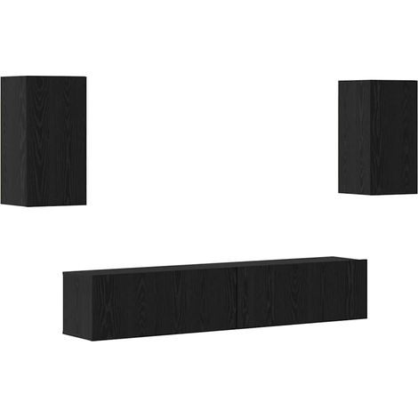 Maison Exclusive - Ensemble meuble TV 4 pcs Chêne noir Bois d'ingénierie