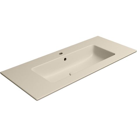 Lavabo en céramique PURA Slim 102x46cm, creta mat (1/4)