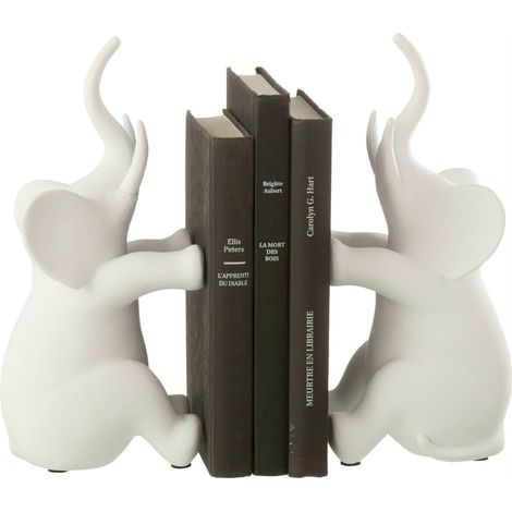 Serre livre éléphant assis blanc - blanc (1/4)