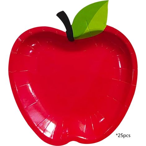 Assiettes En Papier - 23 Cm - Rouge - Pour Fêtes De Fin D Année Noël Mariage - Lot De 25 (1/5)