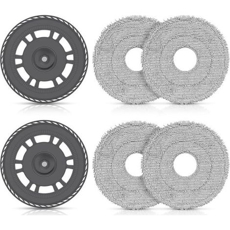 Serpillère - Tampon De Nettoyage - Pour Aspirateur Laveur Robot - Compatible Dreame L10s Ultra Gen 2 - 4 Pièces Serpillères + 2 Pièces Tampons (1/5)