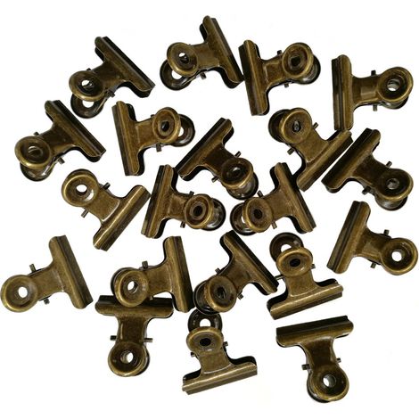 20 pièces de clips métalliques (bronze)