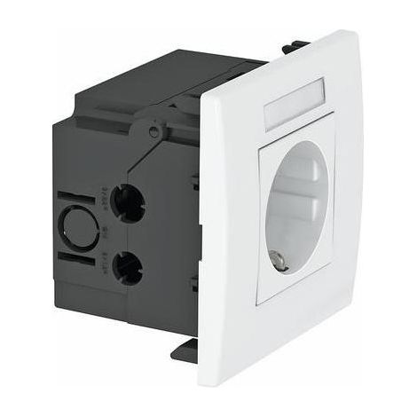 OBO Bettermann Steckdoseneinheit Modul 45, 1fach 84x84x59mm Polycarbonat reinweiß RAL 9010, 6119421 (1/5)
