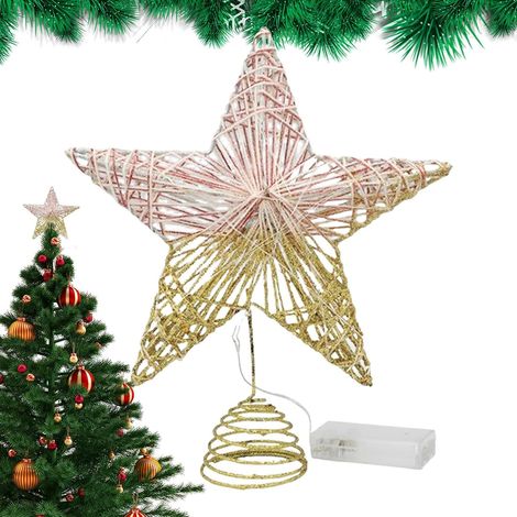Étoile de sapin de Noël lumineuse pentagramme de 25 cm (1/5)