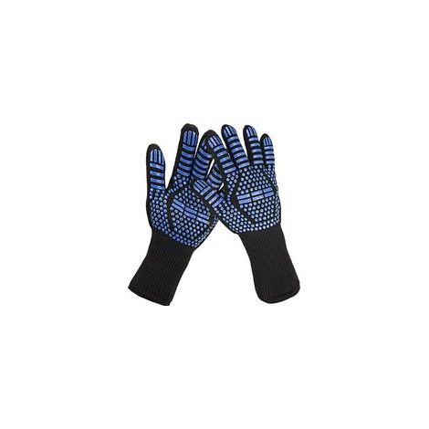 Gants de four à micro-ondes résistants à la chaleur, en silicone ignifugé haute température (bleus, trois de chaque) (1/5)