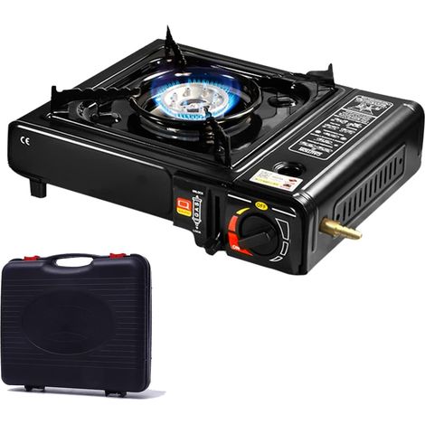 Réchaud À Gaz - 2900 W - Portable Pour Camping Et Extérieur - Compatible Cartouche Gaz Internes Et Bouteille Gaz Externe - 1 Pièce (1/5)